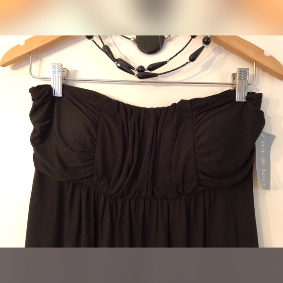 LUSH Black Strapless Bandeau Style Sundress NWT - Picture 4 of 8